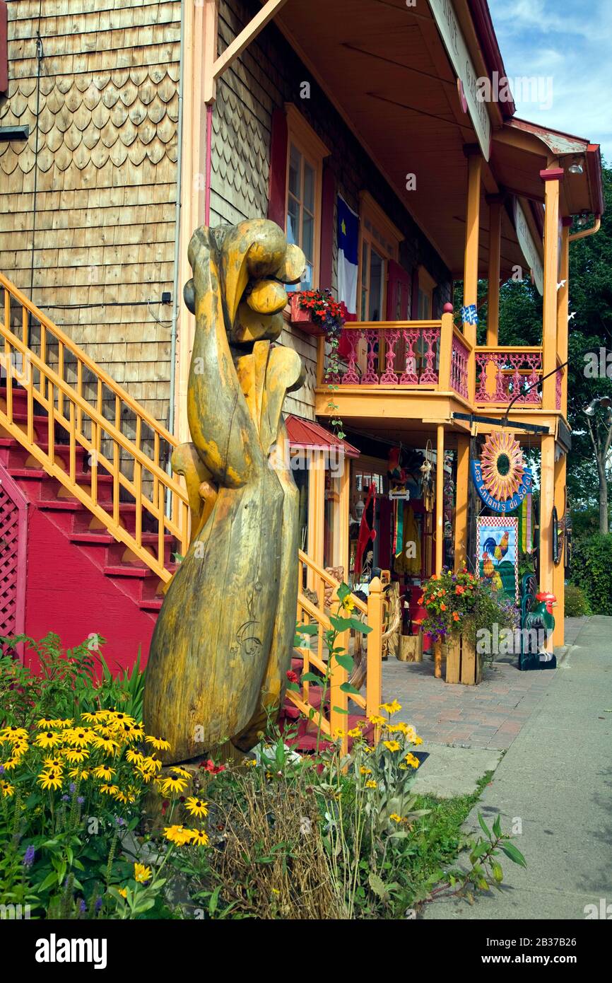 St-Jean-Port-joli au Québec le Canada est considéré comme la capitale  québécoise de la sculpture sur bois. Il est surtout connu pour les  sculptures en bois de Bourgault et Leclerc Photo Stock -