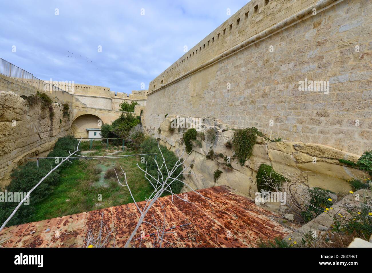 Remparts de fort St Elmo à Malte Banque D'Images