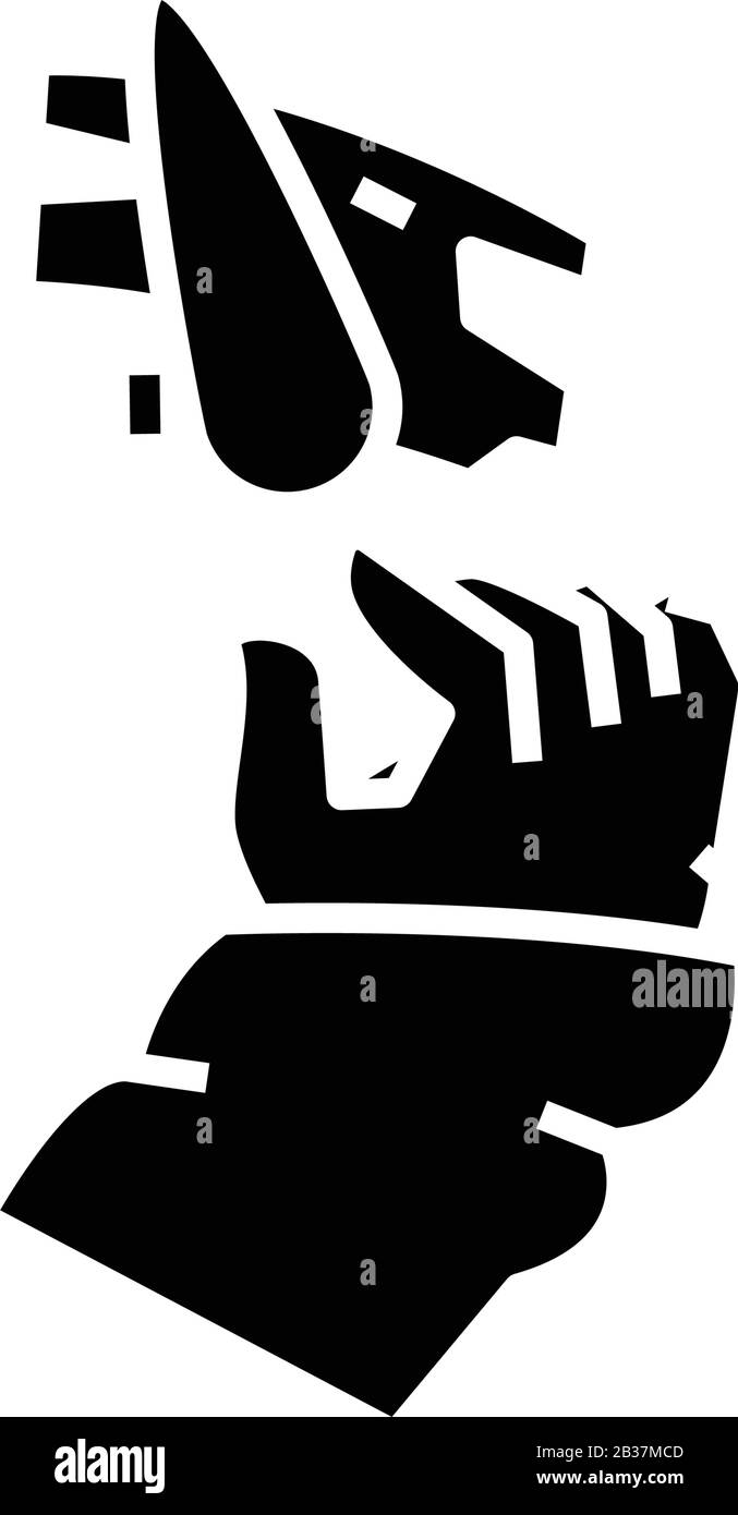 Peinture à l'huile icône noire, illustration conceptuelle, symbole vectoriel plat, signe glyphe. Illustration de Vecteur