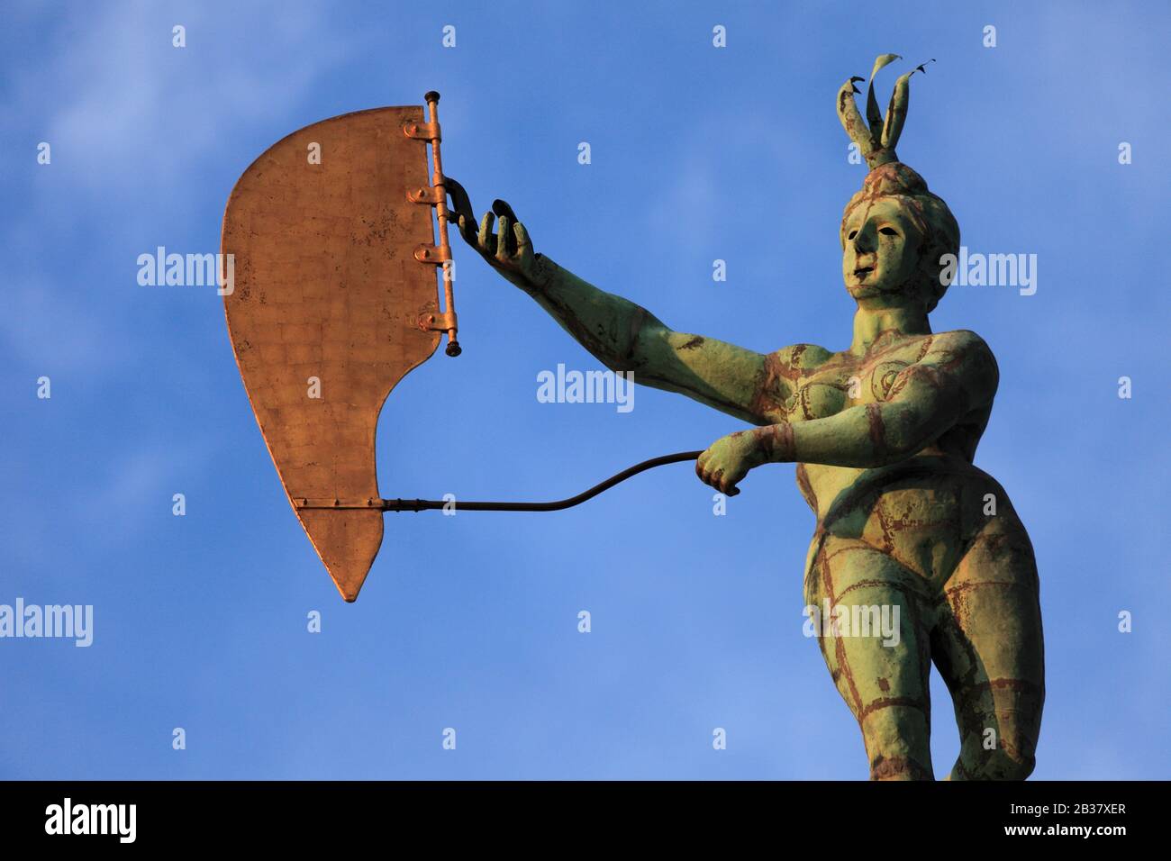 Giuseppe Benoni's Fortune Se Dresse sur la Dogana da Mar, Venise, Vénétie, Italie Banque D'Images