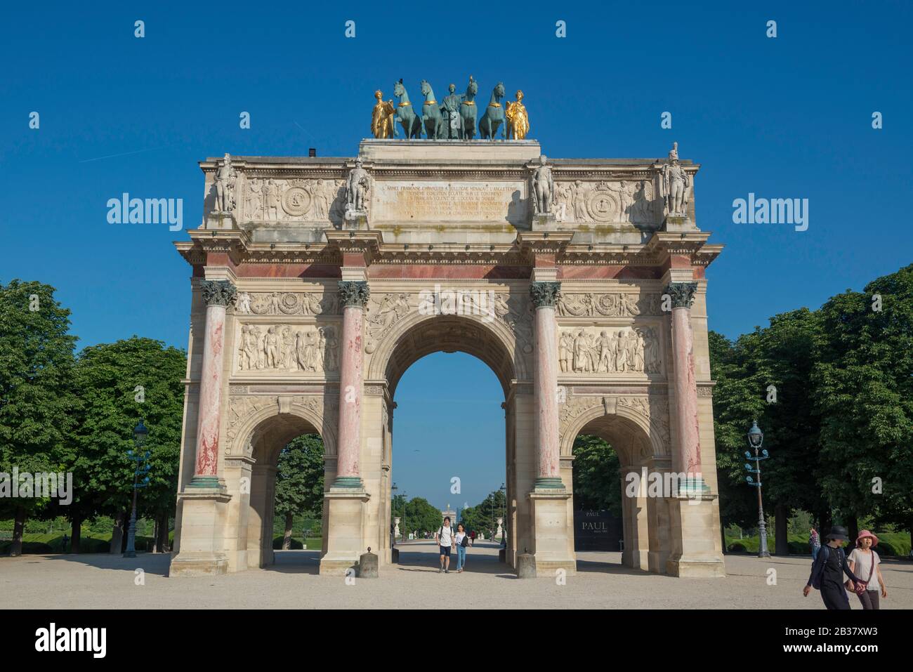 Arc De Triomphe Du Carrousel, Jardin Des Tuileries, Paris, France Banque D'Images