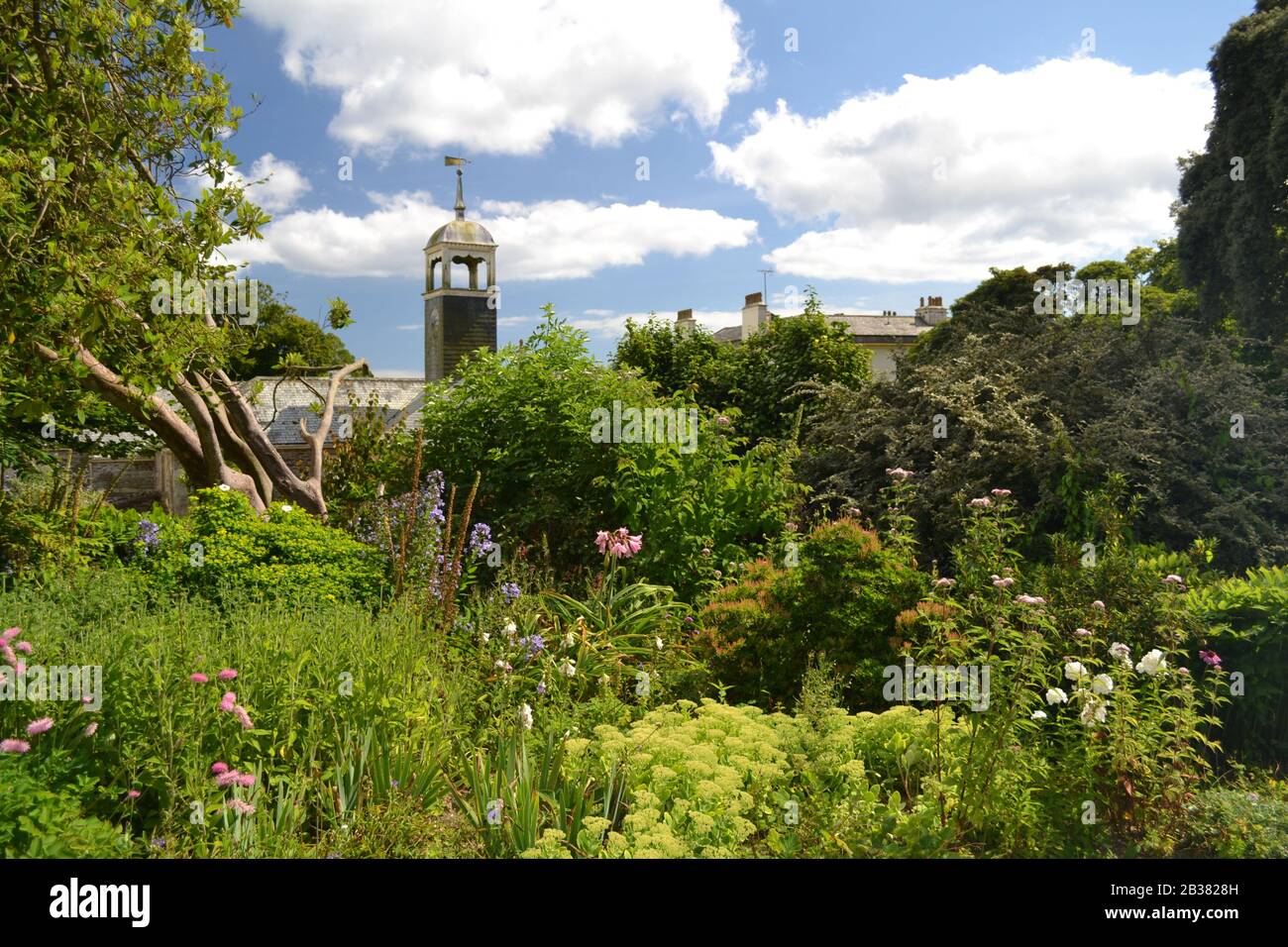 Été jour dans les superbes jardins de Heligan Cornwall Banque D'Images