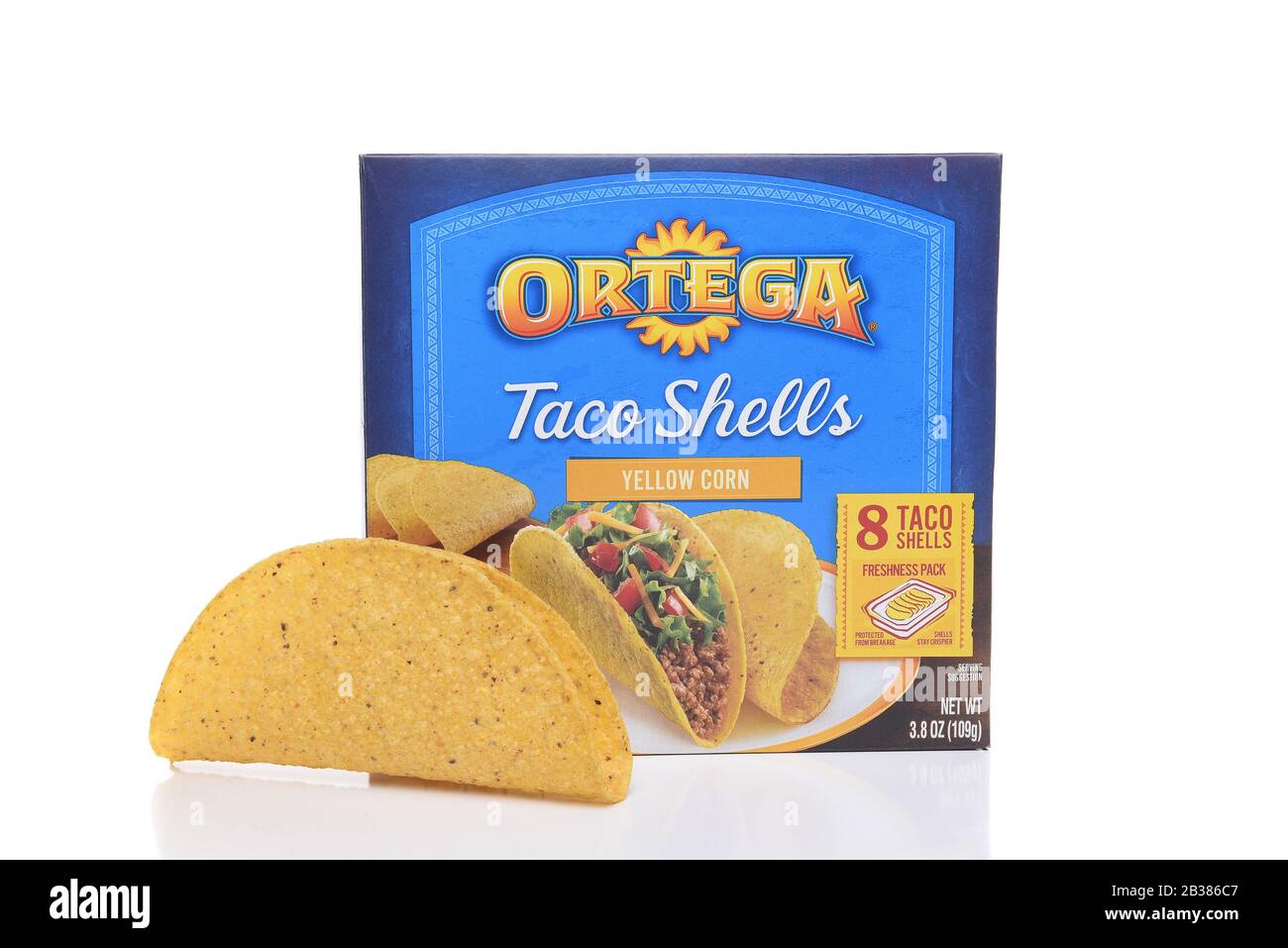 Irvine, CALIFORNIE - 21 AOÛT 2017 : Ortega Taco Shells. Ortega fabrique une gamme complète de produits de cuisine mexicaine. Banque D'Images