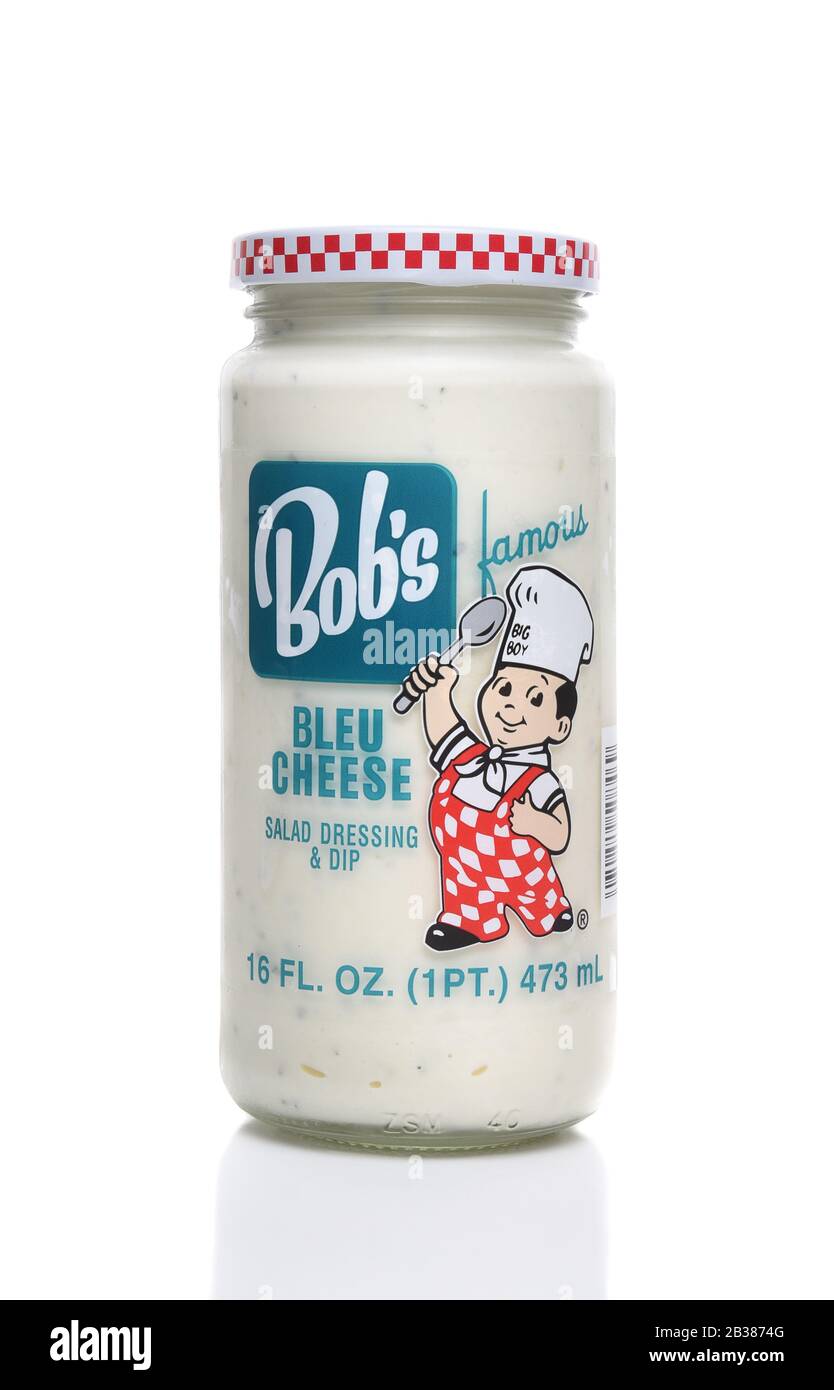 Irvine, CA - 22 SEPTEMBRE 2017 : Un Pot de fameux vinaigrette au fromage bleu Bobs. La marque Bobs Big Boy a commencé en 1937 à Glendale, Califo Banque D'Images