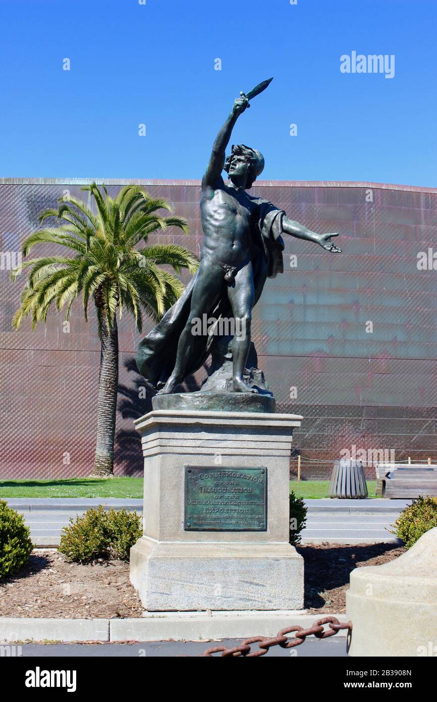 Gladiateur Romain De Willem Geefs, Golden Gate Park, San Francisco, Californie Banque D'Images