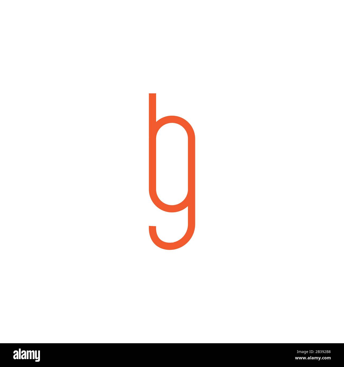 Première lettre bg logo ou gb logo vecteur modèle de conception Illustration de Vecteur