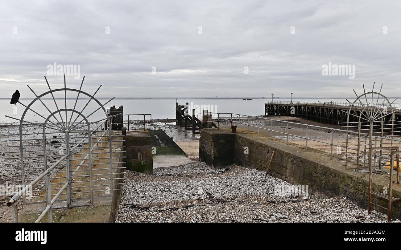 Shoeburyness. Royaume-Uni. 04 Mars 2020. Vue sur Gogs Berth dans le parc Gunners. Shoeburyness. Essex. ROYAUME-UNI. 04/03/2020. Crédit Garry Bowden/Sport En Images/Alay Banque D'Images