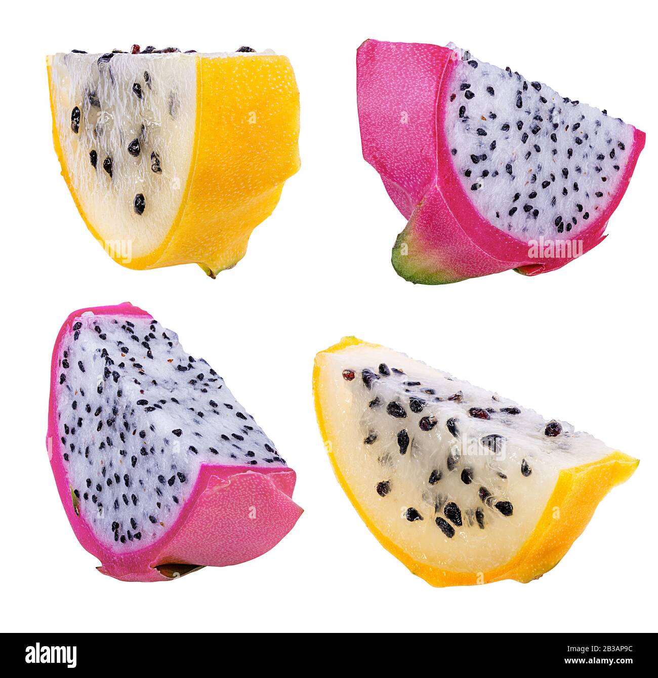 Dragon fruit isolé sur fond blanc Banque D'Images