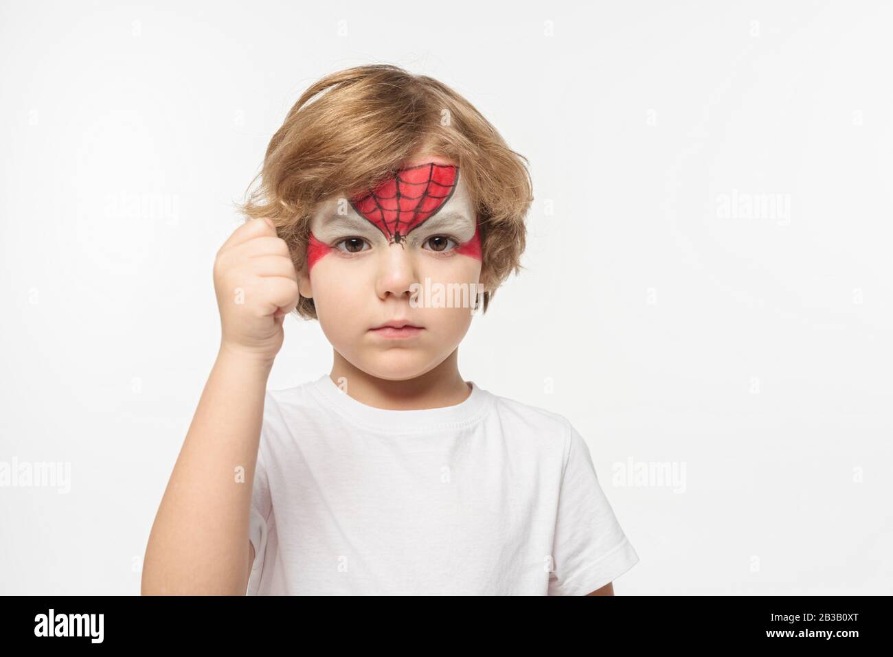 Spiderman face paint Banque de photographies et d'images à haute résolution  - Alamy