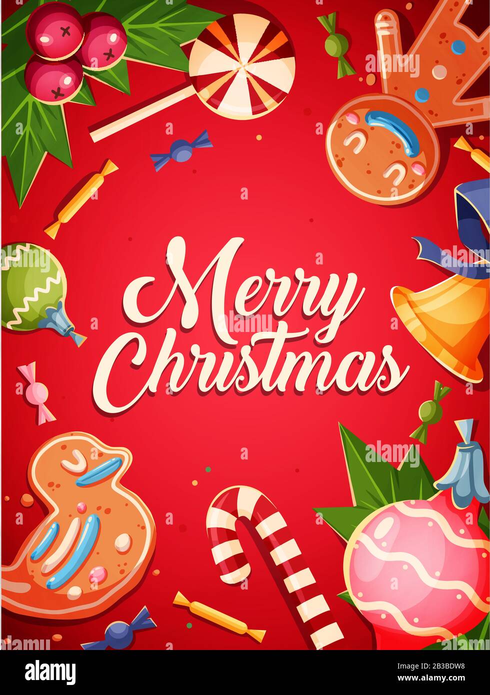 Joyeux Noël cartes de vœux motif rétro. Vecteur Illustration de Vecteur