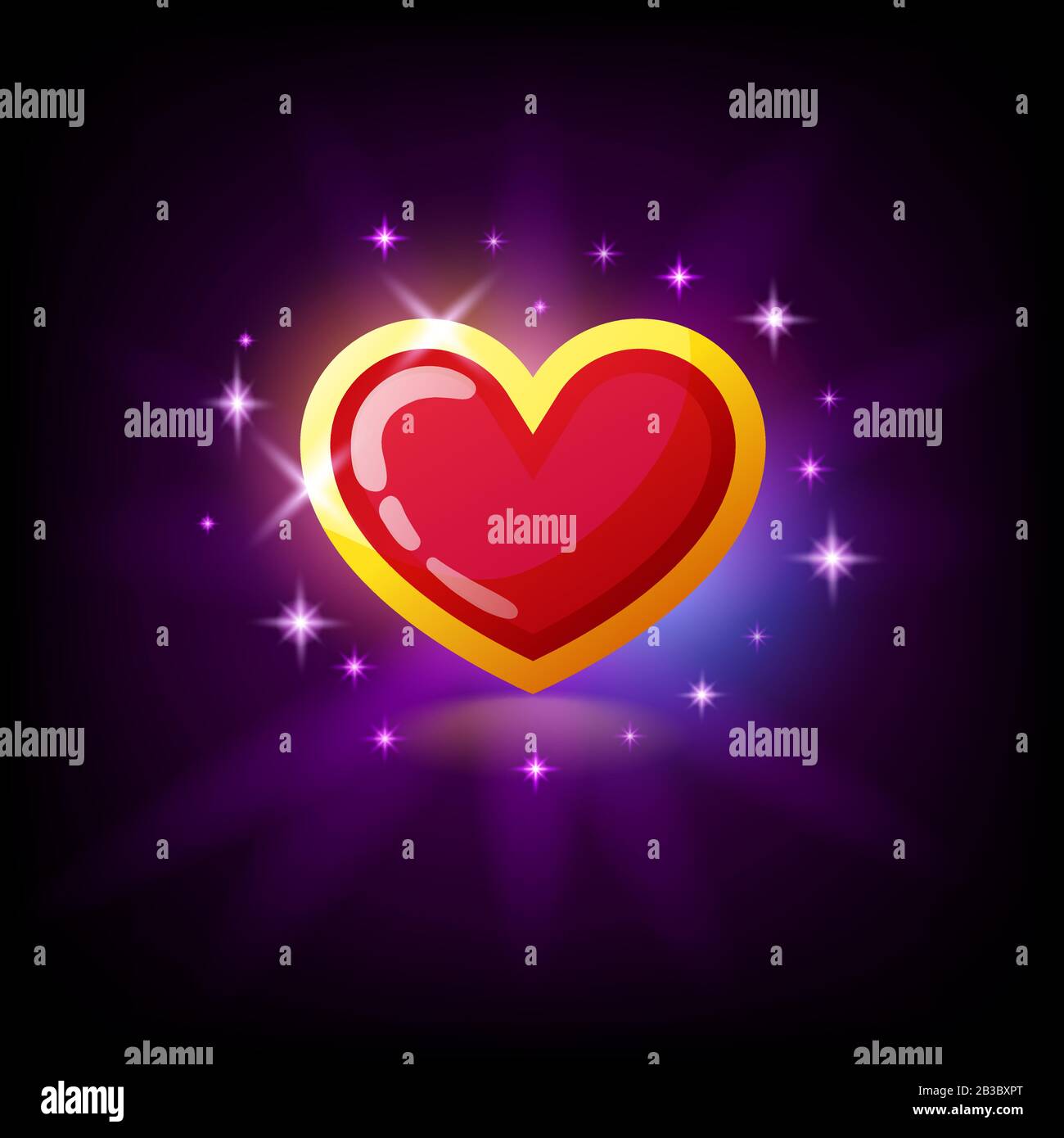 Icône en rouge vif, symbole de combinaison de cartes pour machine à sous, conception de jeu de jeu, illustration vectorielle. Illustration de Vecteur