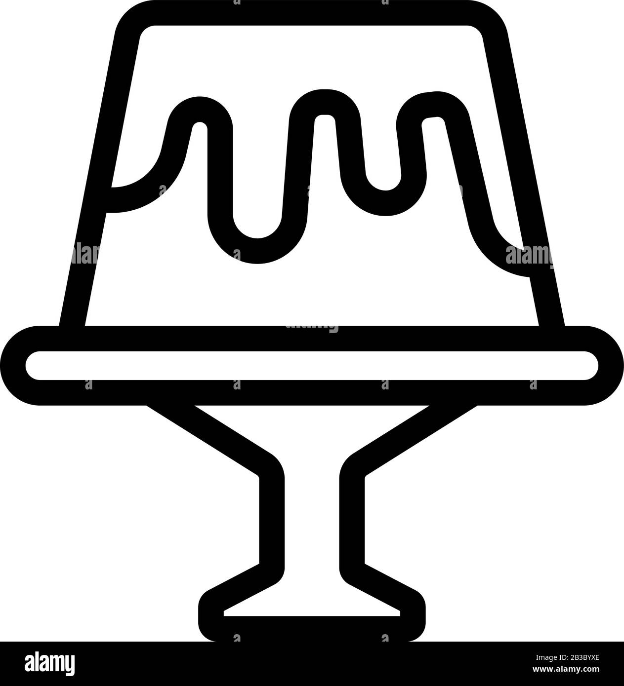 Icône de vecteur de gelée. Illustration du symbole de contour isolé Illustration de Vecteur