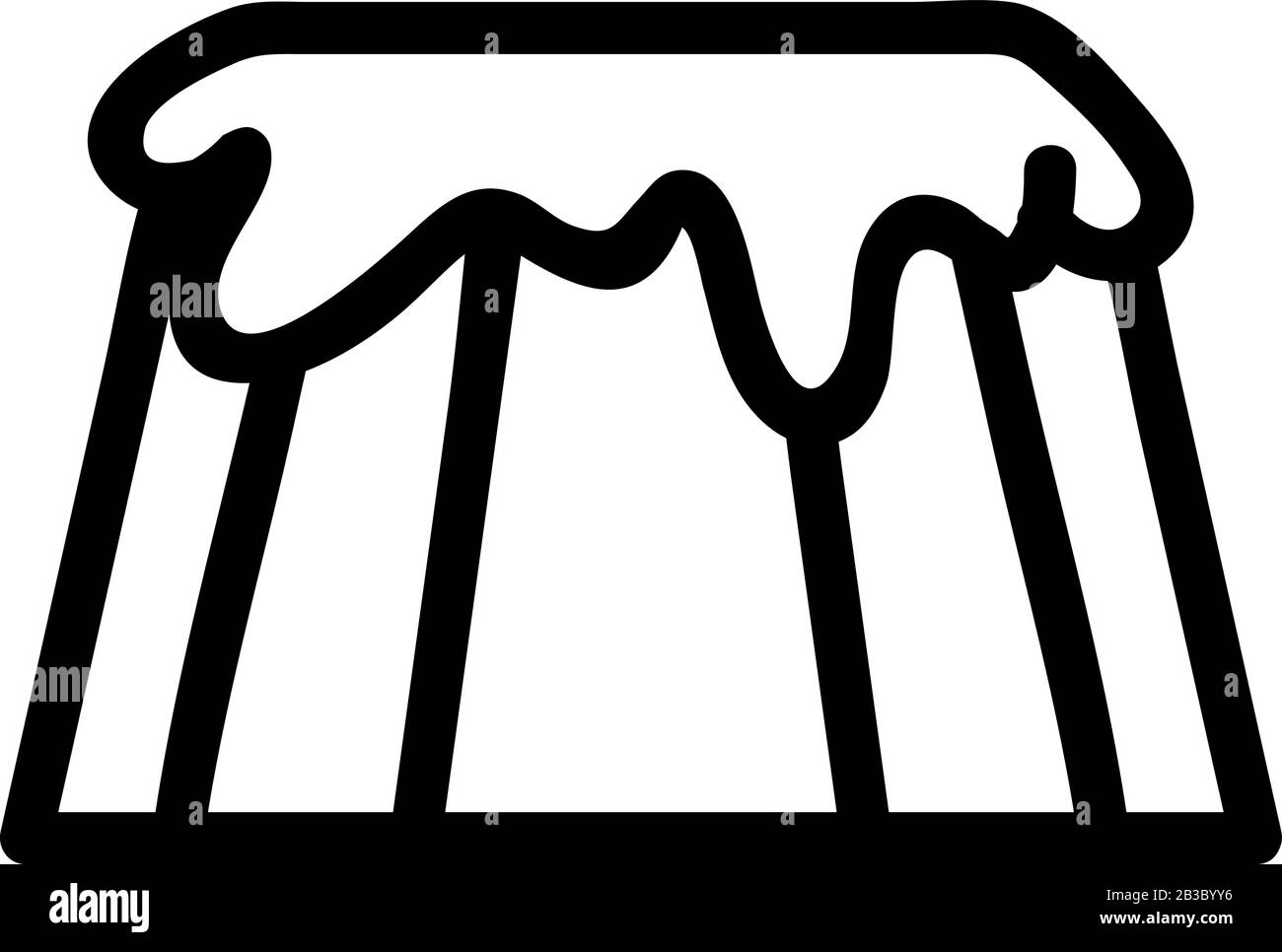 Icône de vecteur de gelée. Illustration du symbole de contour isolé Illustration de Vecteur