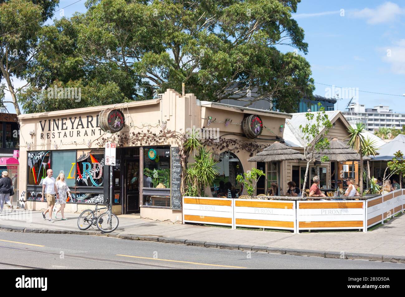 Restaurant Vineyard, Aclair Street, St Kilda, Melbourne, Victoria, Australie Banque D'Images