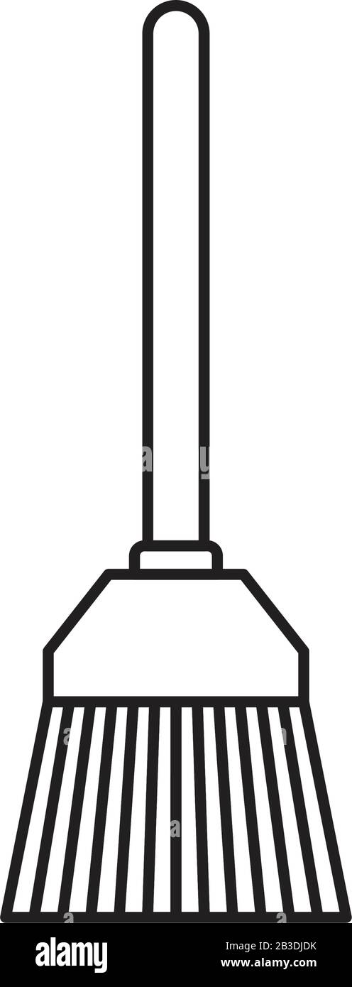 Modèle d'icône de balai couleur noire modifiable. Symbole d'icône de balai illustration vectorielle plate pour la conception graphique et Web. Illustration de Vecteur