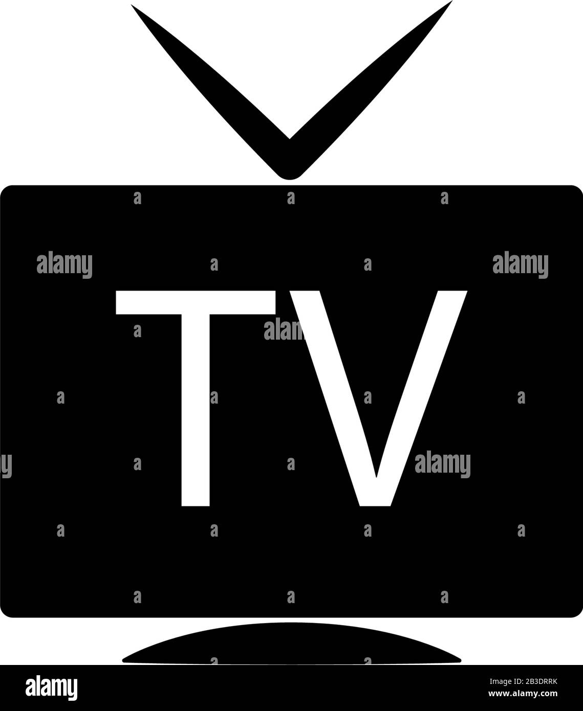 Modèle vectoriel de design d'icône de télévision Illustration de Vecteur