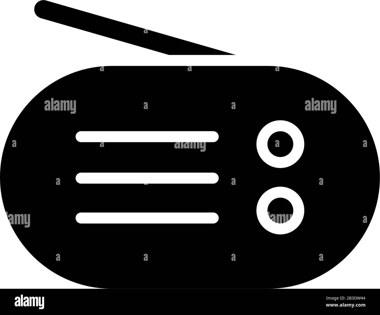 Modèle vectoriel de conception d'icône radio Illustration de Vecteur