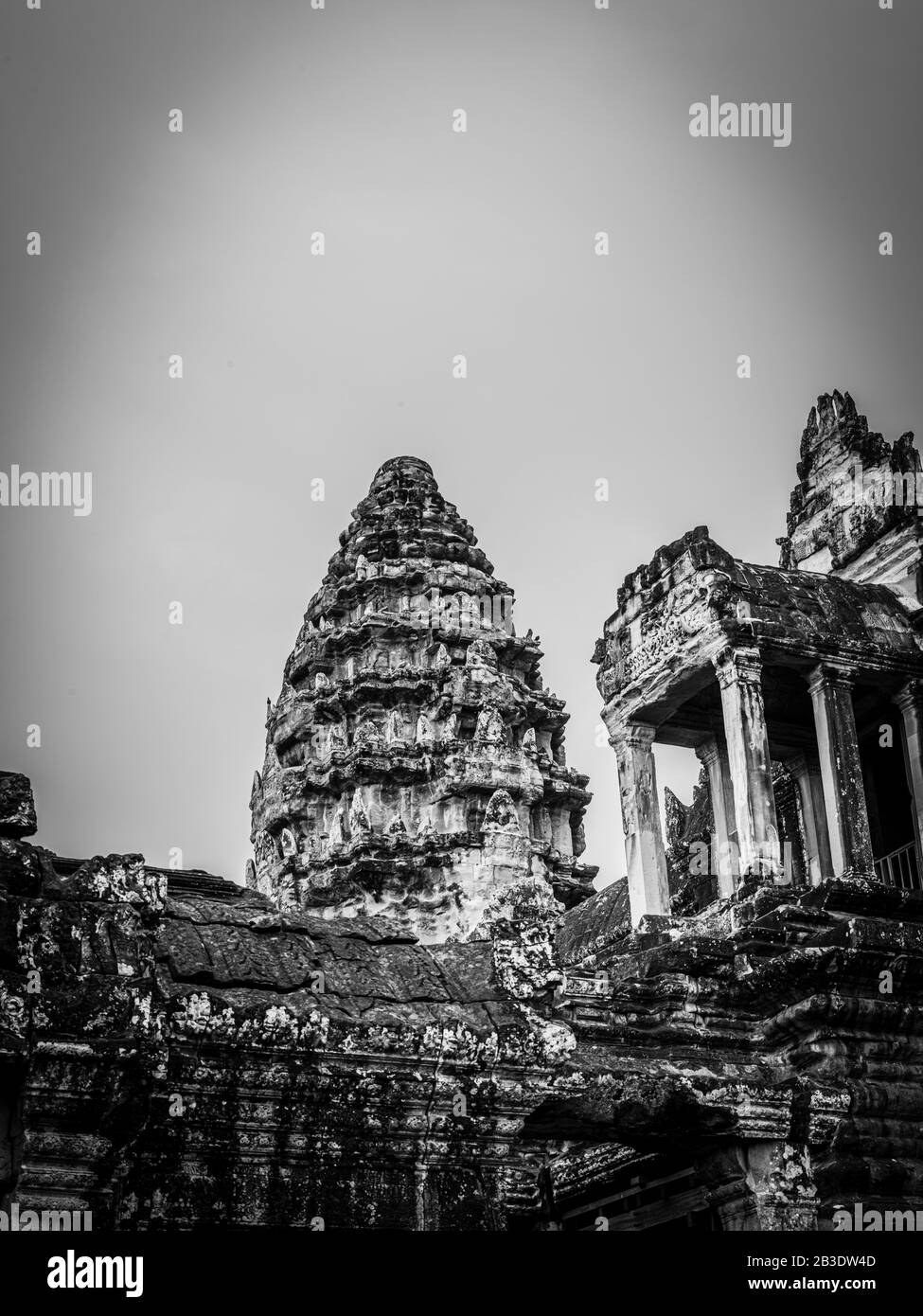 Image Du Temple D'Angkor Wat ; Parc Archéologique D'Angkor Wat, Siem Reap, Cambodge. Banque D'Images