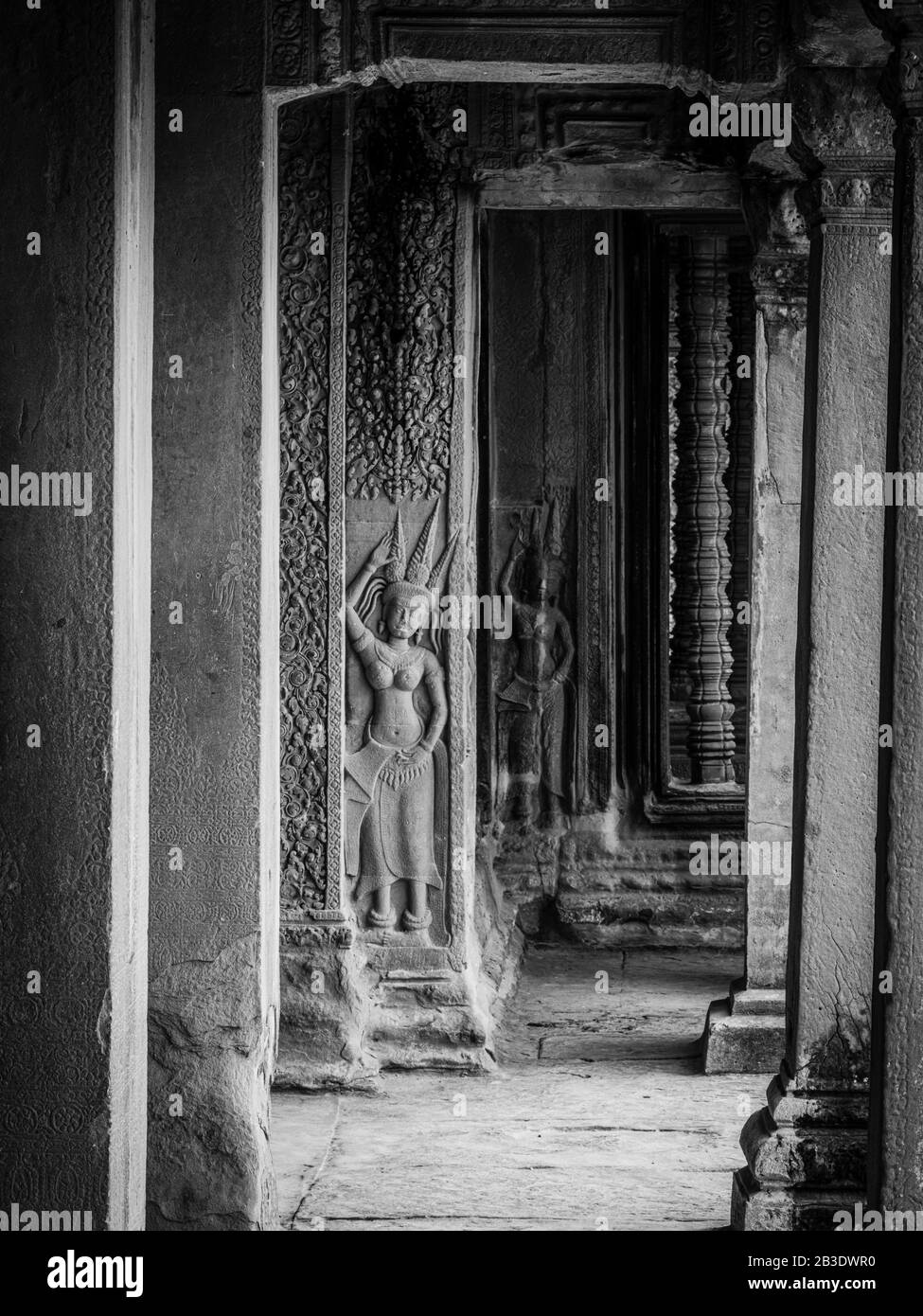 Image Du Temple D'Angkor Wat ; Parc Archéologique D'Angkor Wat, Siem Reap, Cambodge. Banque D'Images