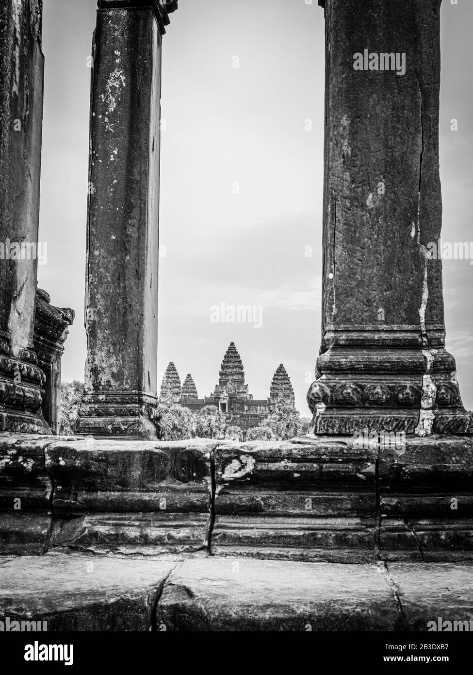 Image Du Temple D'Angkor Wat ; Parc Archéologique D'Angkor Wat, Siem Reap, Cambodge. Banque D'Images
