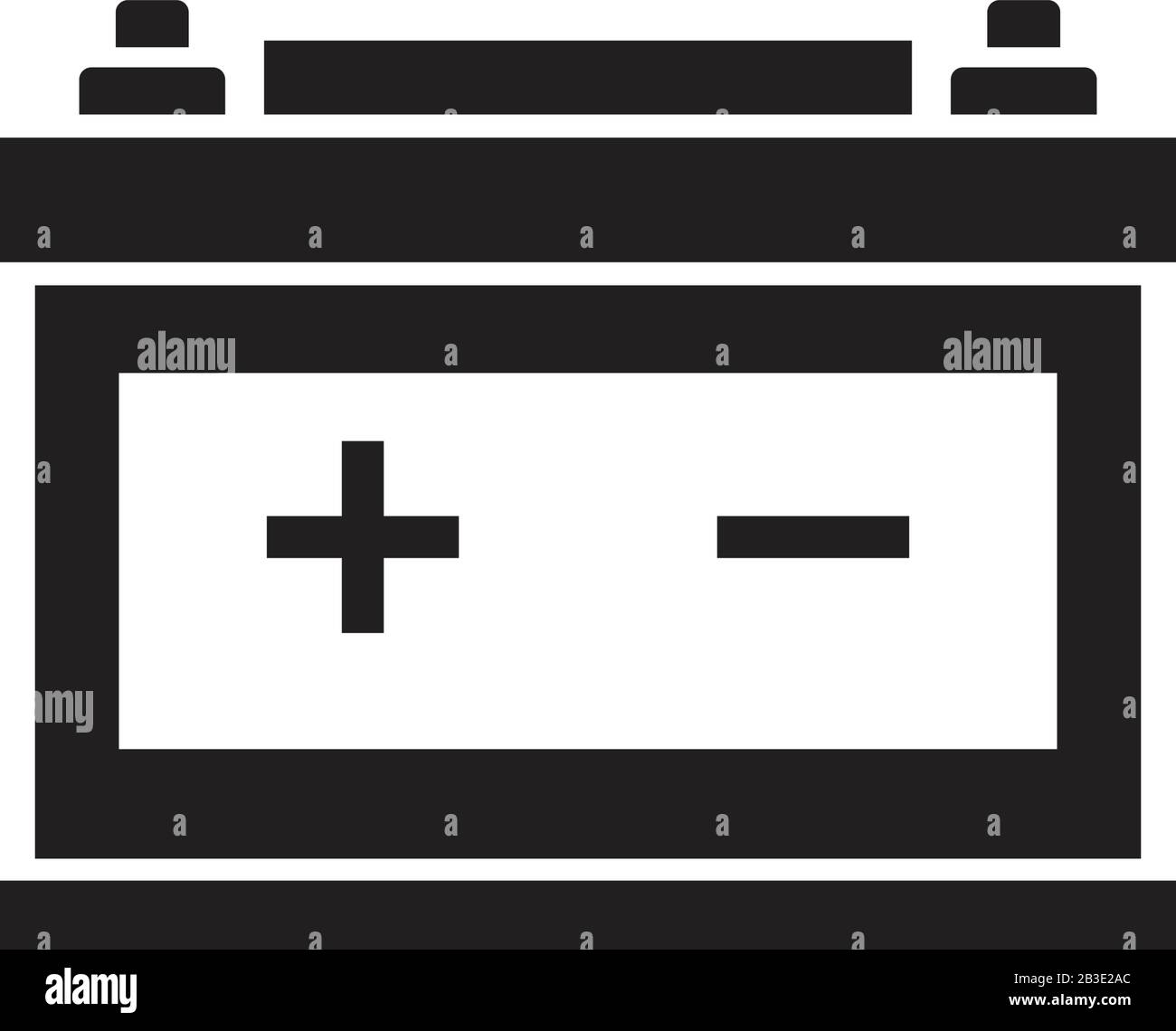 Modèle d'icône vecteur de batterie de voiture couleur noire modifiable. Symbole d'icône vecteur de batterie de voiture illustration vectorielle plate pour la conception graphique et web. Illustration de Vecteur