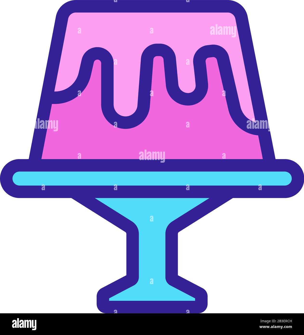 Icône de vecteur de gelée. Illustration du symbole de contour isolé Illustration de Vecteur