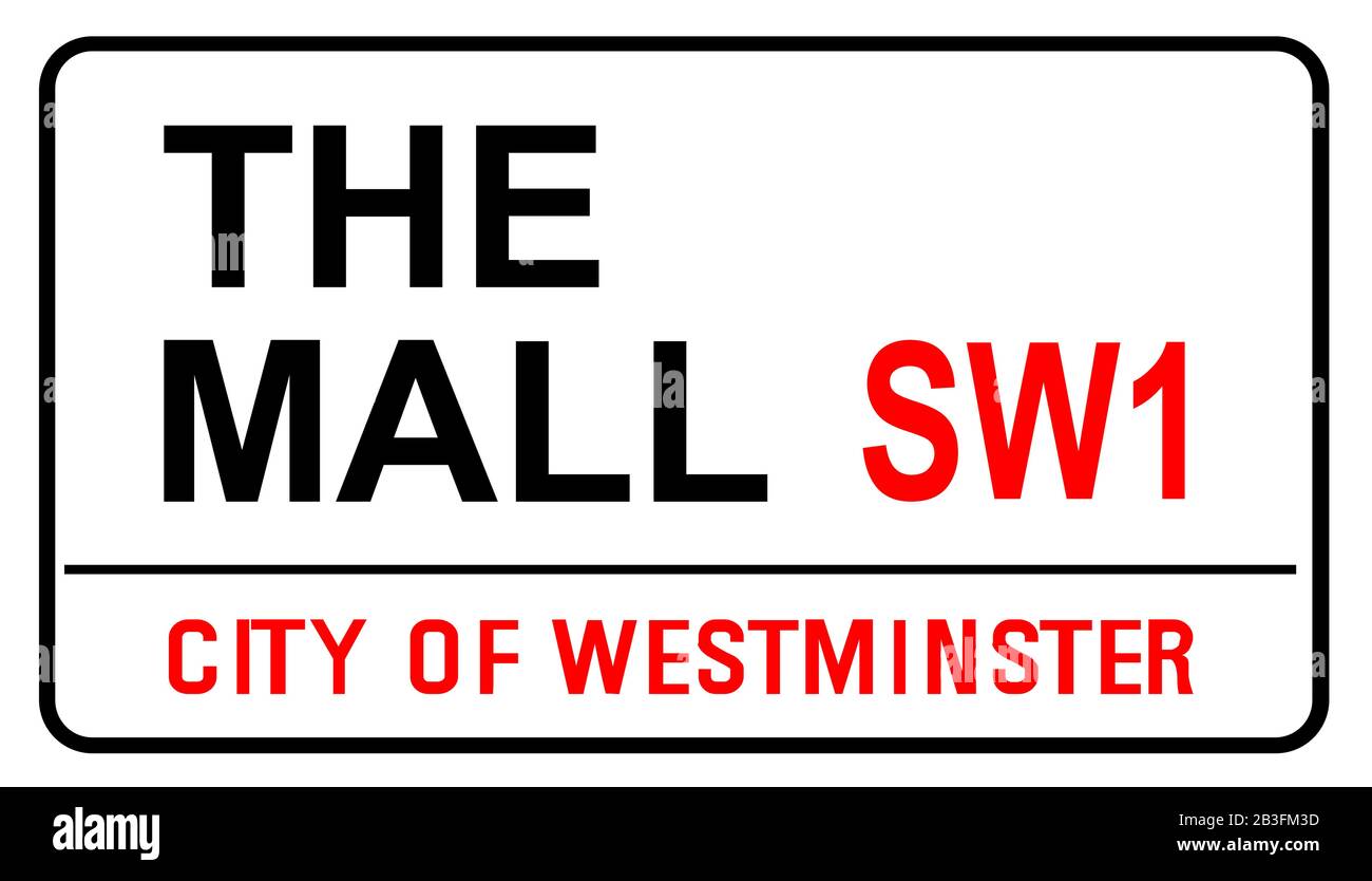 Le panneau de nom de rue de Pall la célèbre rue London Street à ne pas confondre avec Pall Mall d'un nom similaire Illustration de Vecteur