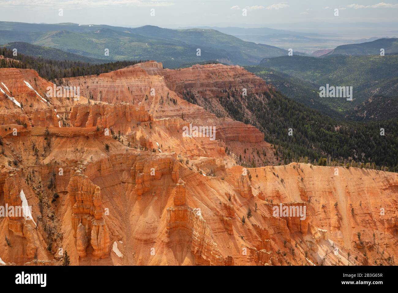 Vue de point Supreme vue près du centre des visiteurs, Cedar Breaks National Monument, Utah Banque D'Images