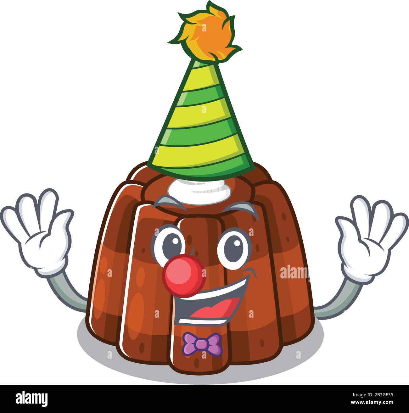 Drôle Clown chocolat pudding dessin de mascotte de personnage de dessin  animé Image Vectorielle Stock - Alamy