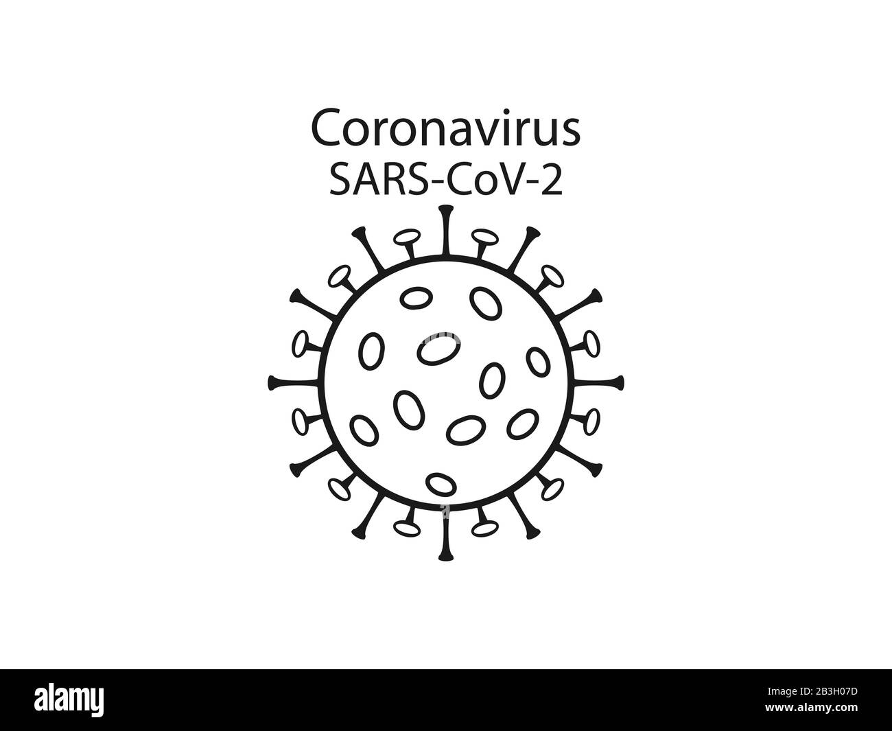 Coronavirus, icône COVID-19. Illustration vectorielle, conception plate. Illustration de Vecteur