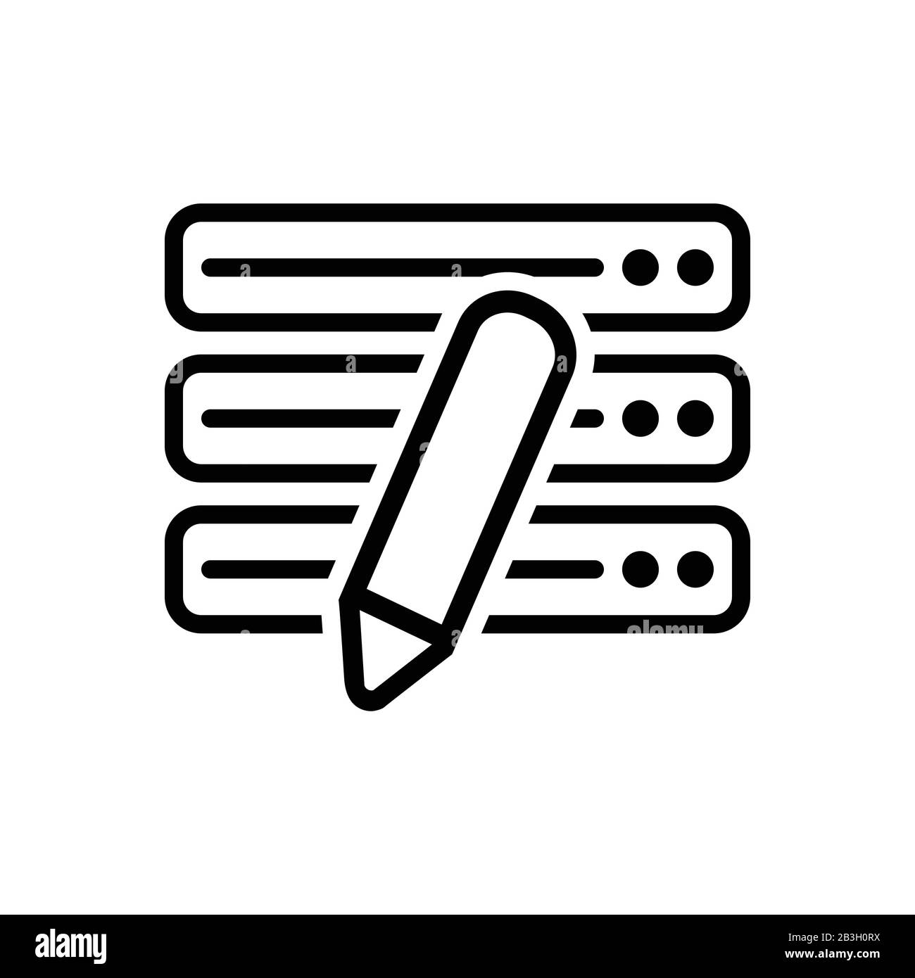 Icône de modification des données Illustration de Vecteur
