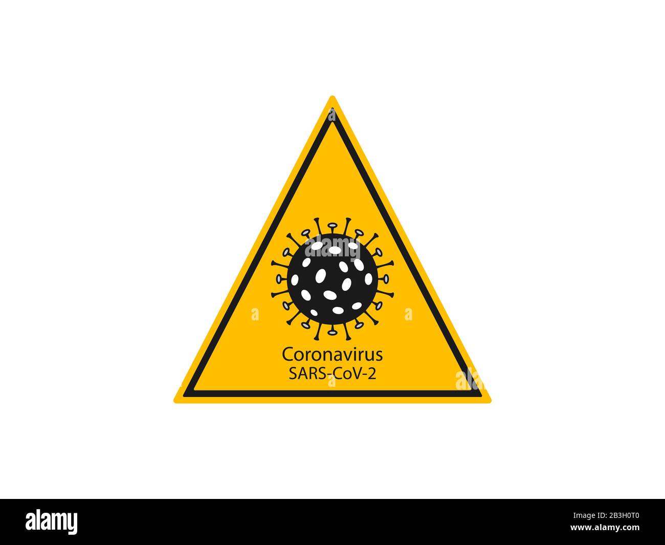 Coronavirus, icône COVID-19. Illustration vectorielle, conception plate. Illustration de Vecteur