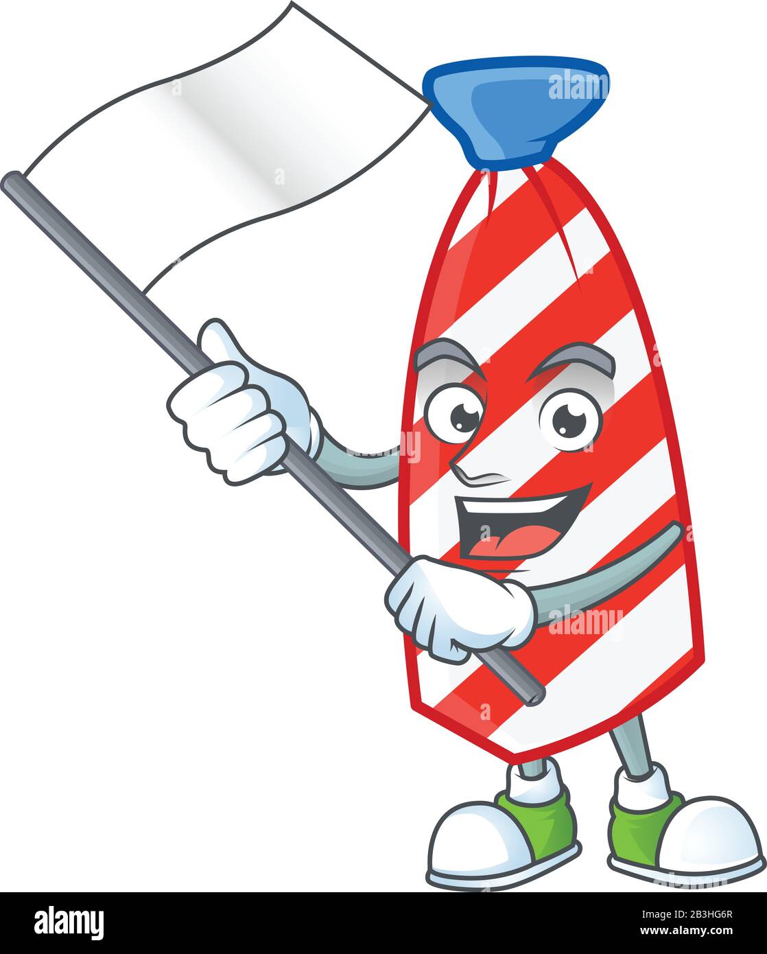 Drôle USA rayures cravate dessin de personnage de dessin animé avec un  drapeau Image Vectorielle Stock - Alamy