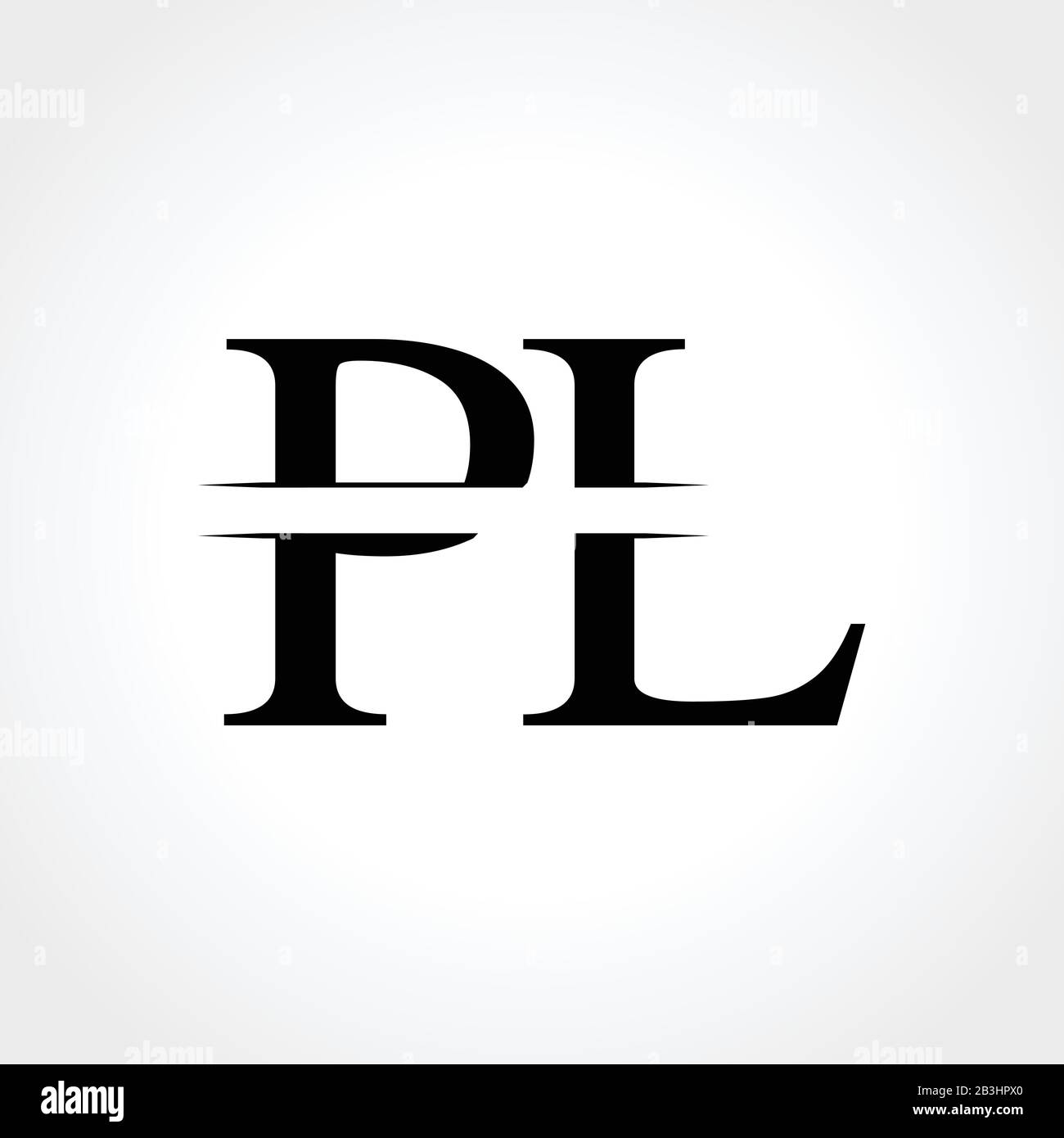 Modèle Vectoriel De Conception De Logo Pl Lettre Au Monogramme Initial. Résumé Lettre Pl Logo Design Illustration de Vecteur