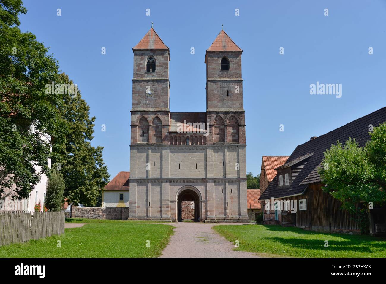 Klosterkirche, Freilichtmuseum, Vessra, Thuringe, Allemagne Banque D'Images