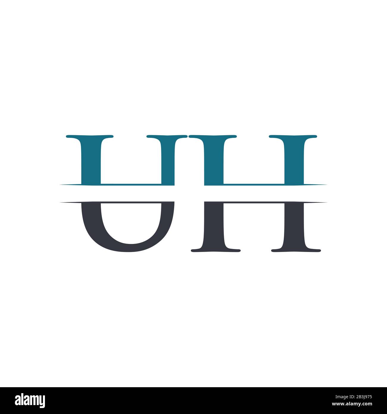 Lettre initiale euh Logo Design Vector Modèle. Euh Lettre Logo Design Illustration de Vecteur