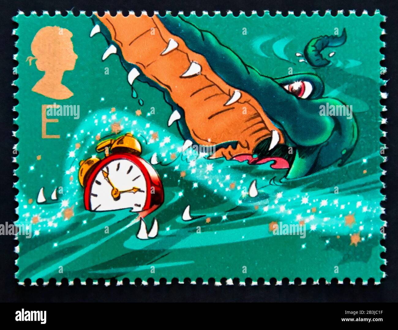 Timbre Poste Grande Bretagne La Reine Elizabeth Ii 150eme Anniversaire De L Hopital Pour Enfants De Great Ormond Street Peter Pan Par Sir James Barrie E Photo Stock Alamy