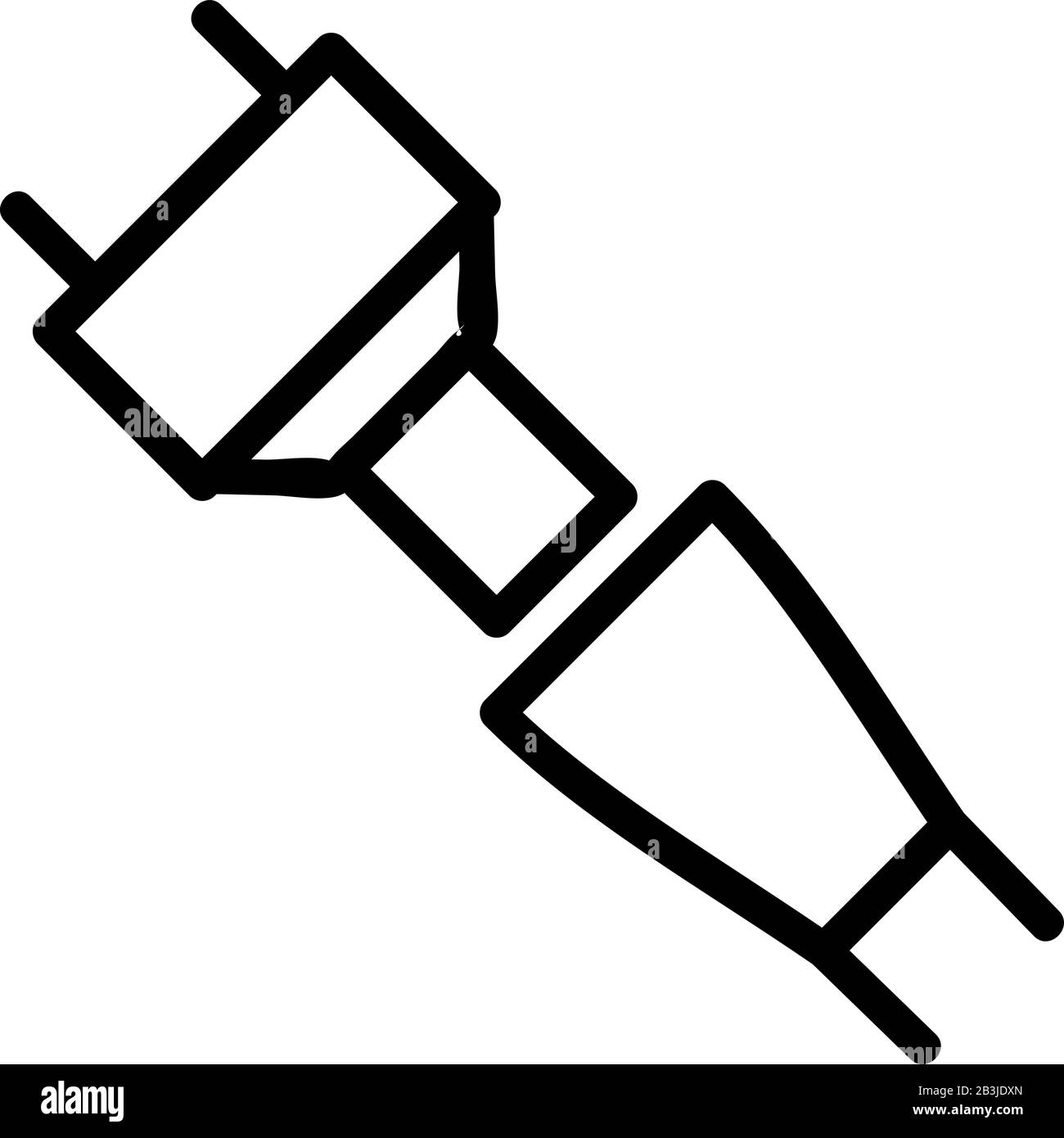 Vecteur d'icône de ceinture de sécurité. Illustration du symbole de contour isolé Illustration de Vecteur