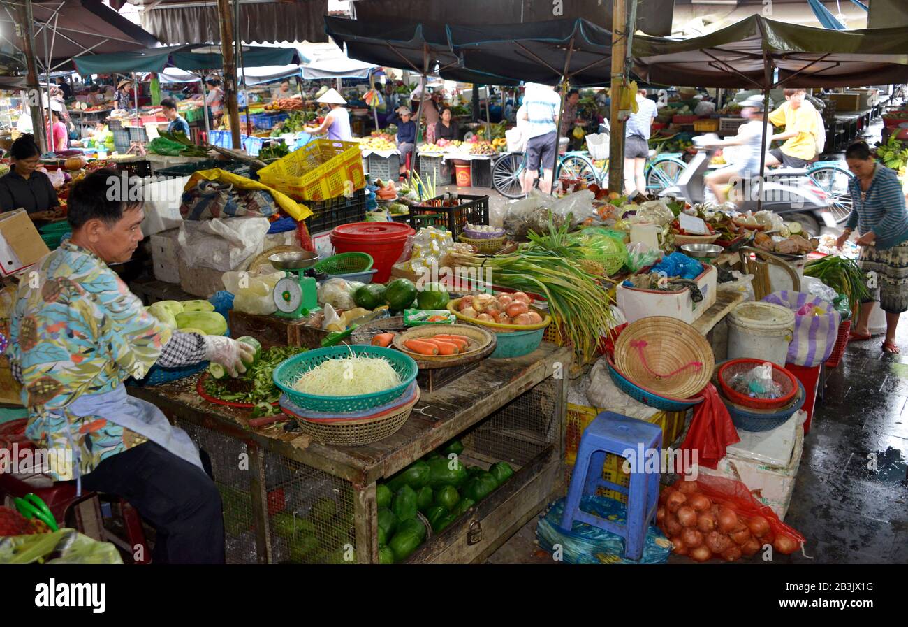 Gemuese, Markt, Hoi An, Vietnam Banque D'Images