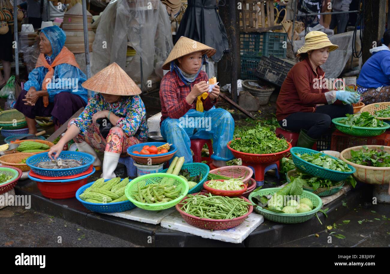 Gemuese, Markt, Hoi An, Vietnam Banque D'Images