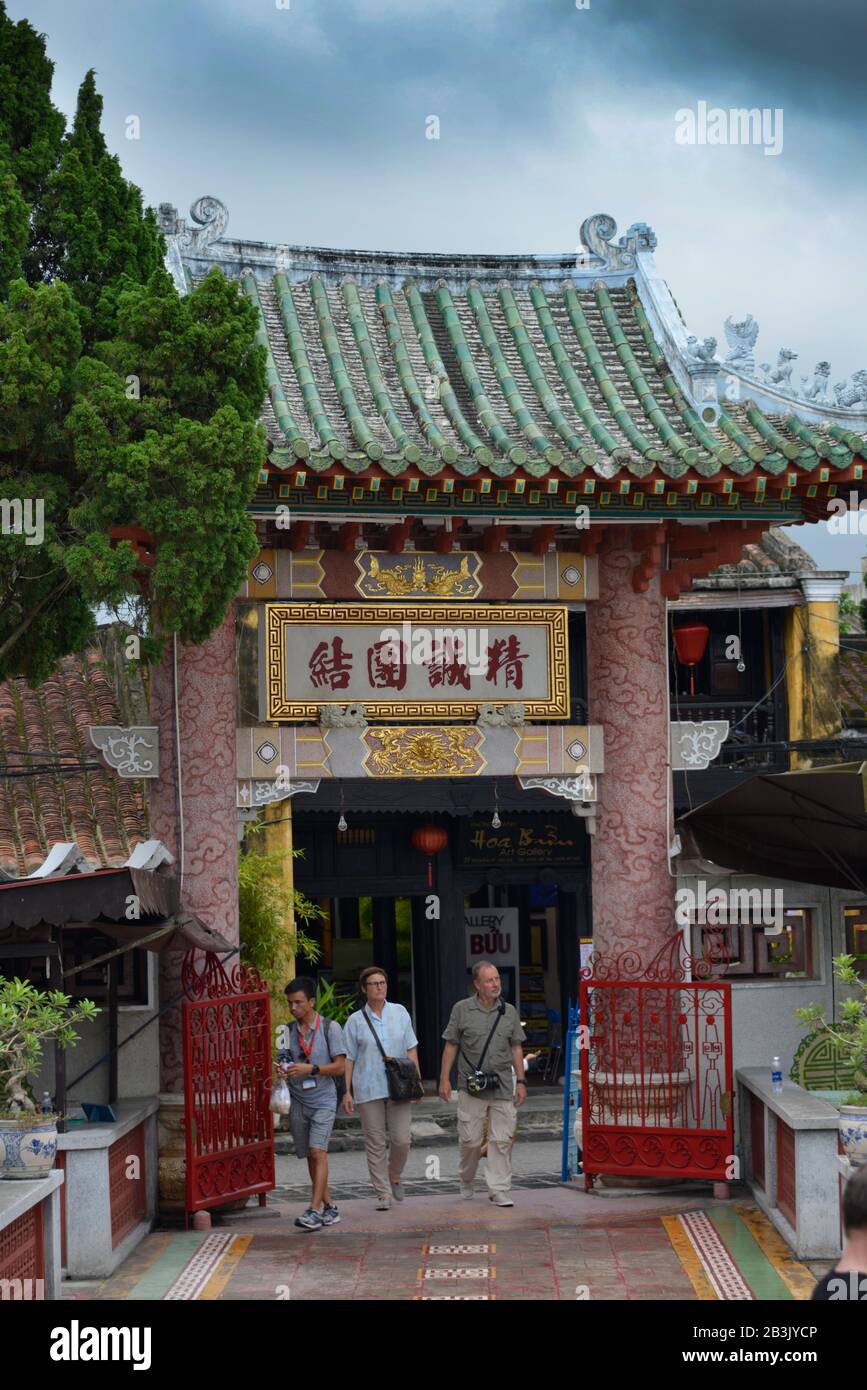 Versammlungshalle Kongregation der Chinesischen aus Fujian, Phuc-Kien-Pagode, Tran Phu, Hoi An, Vietnam Banque D'Images