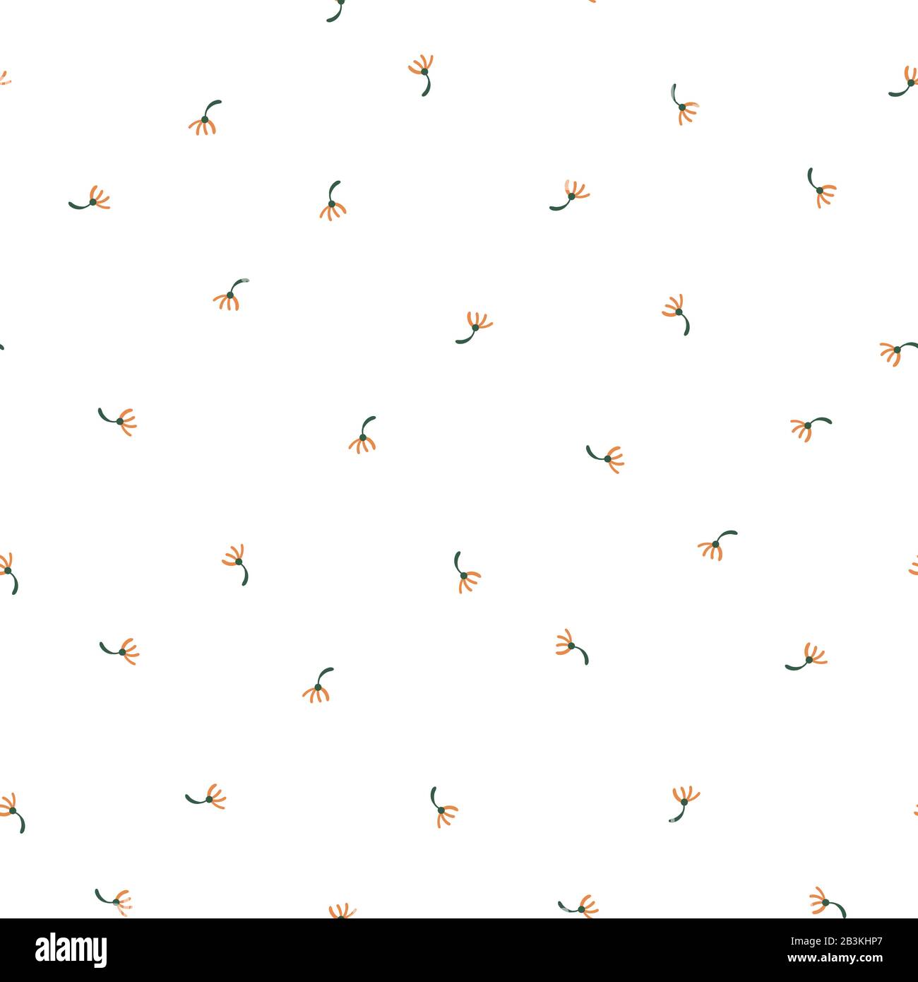 simple fleurs sauvages sans couture vectoriel Illustration de Vecteur