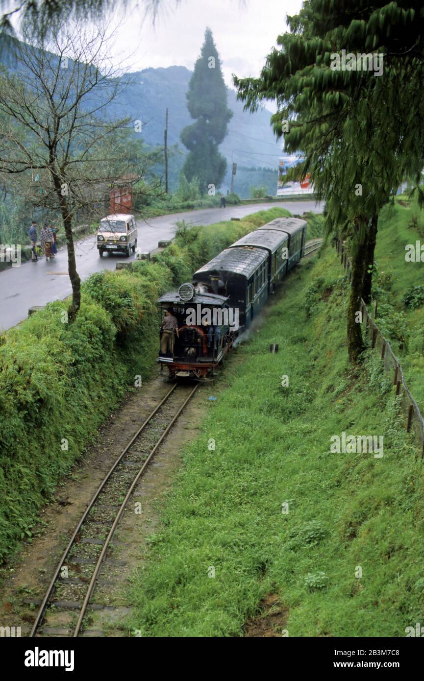 Trains Railways, train jouet du patrimoine mondial, darjeeling, bengale de l'ouest, Inde, Asie Banque D'Images