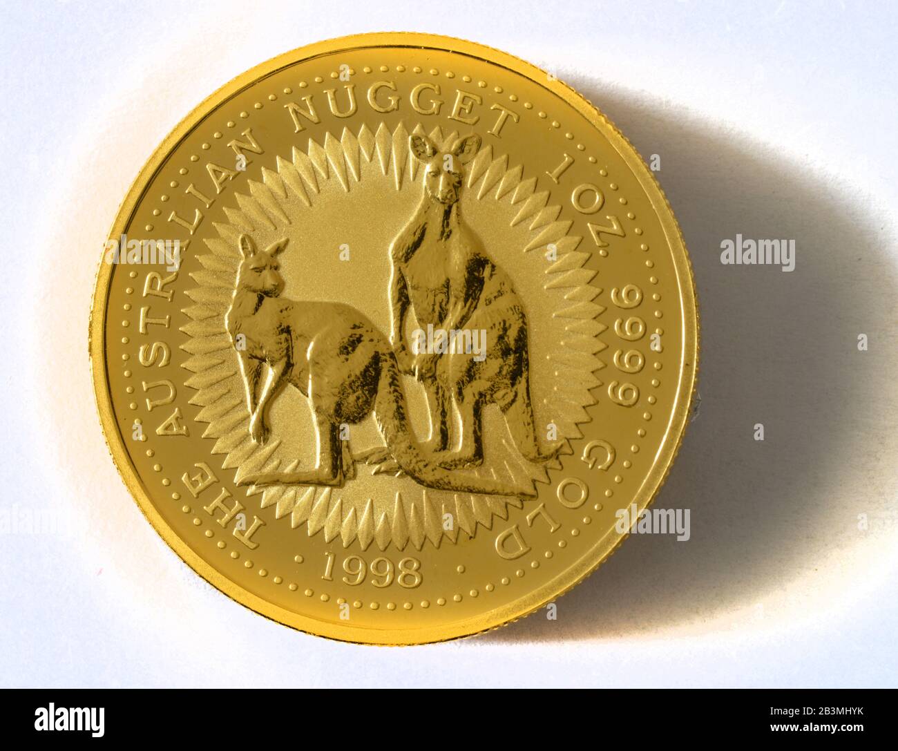 1 Unze, Australian Nugget, Goldmuenze Banque D'Images