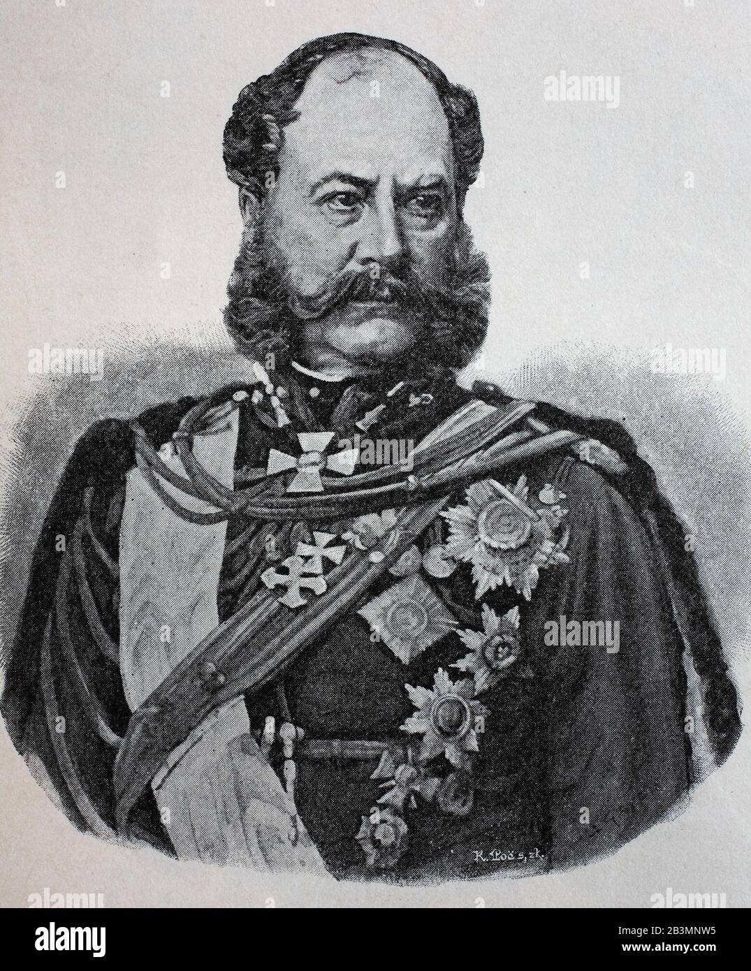 Le Prince Aleksandr Ivanovitch Baryatinsky, 14 mai 1815 – 9 mars 1879 , fut un général et maréchal russe, à partir de 1859, prince, gouverneur du Caucase / Prinz Aleksander Ivanovitch Baryatinsky, 14. Mai 1815 - 9. März 1879, WAR ein russischer General und Feldmarschall, ab 1859 Prinz, Gouverneur des Kaukasus, Historisch, Digital Improved reproduction of a original from the 19ème siècle / digitale Reproduktion einer Originalvoraus dem 19. Jahrhundert Banque D'Images