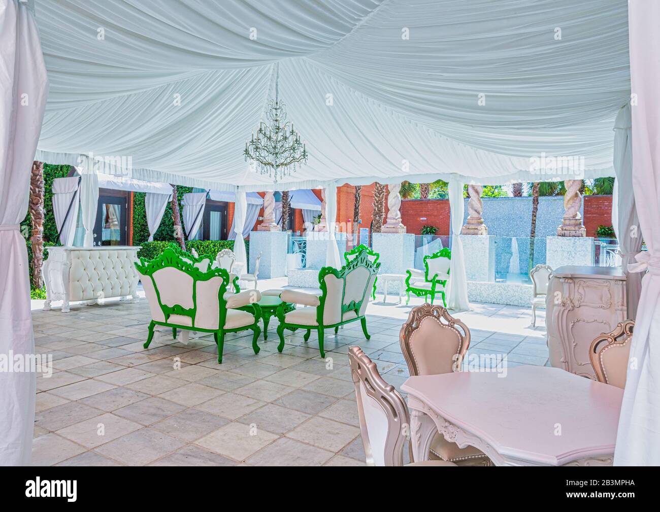 Salle De Réception Intérieure Pour Mariage Banque D'Images