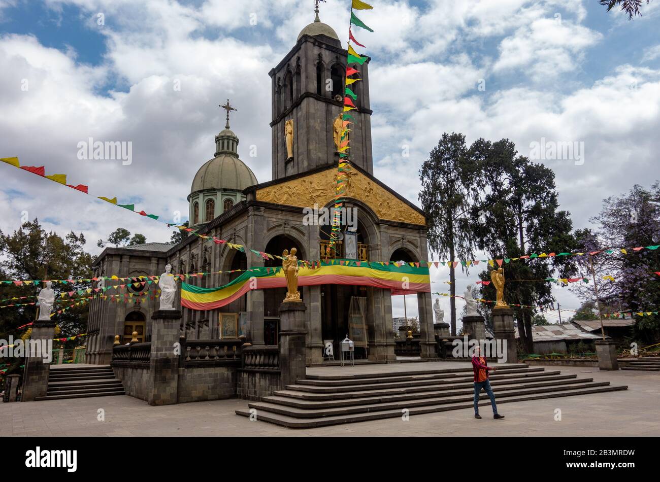 Église St Lideta À Addis-Abeba, Ethiopie Banque D'Images