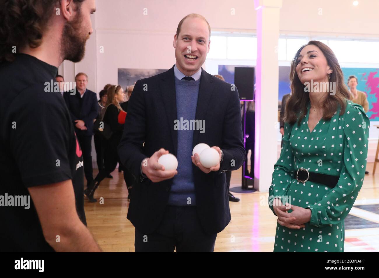 Le duc et la duchesse de Cambridge lors d'un événement spécial au restaurant Tribeton à Galway pour regarder vers la ville qui accueille la capitale européenne de la culture en 2020. Banque D'Images