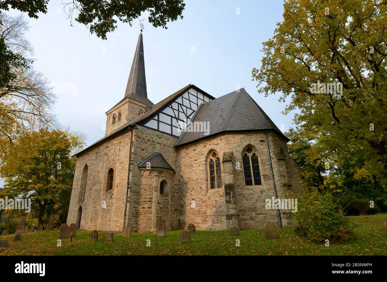 Dorfkirche Stiepel, Brockhauser Strasse, Stiepel, Bochum, Nordrhein-Westfalen, Deutschland Banque D'Images