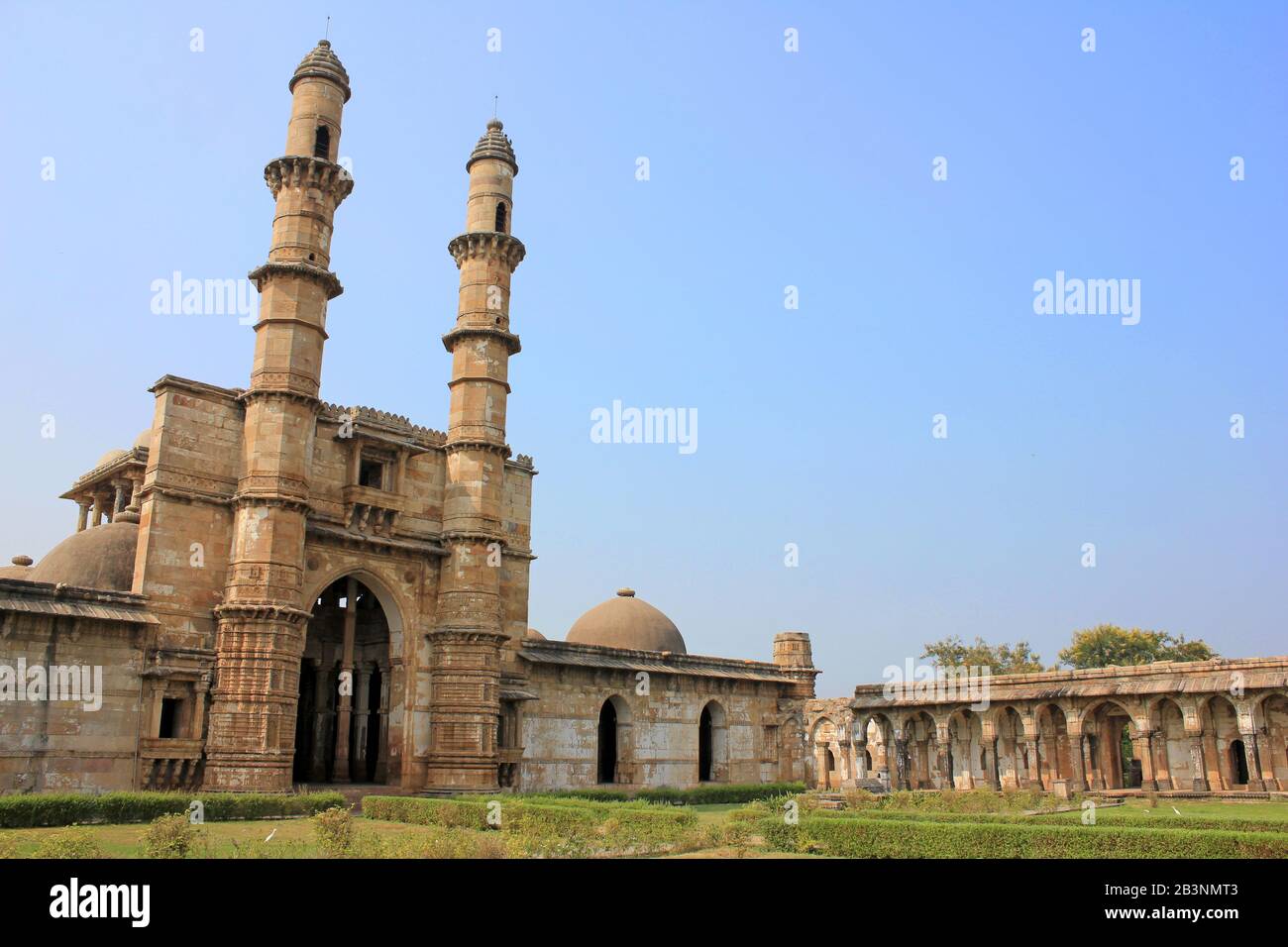 Sahar Ki Masjid (Bohrani) Dans Le Parc Archéologique De Champaner-Pavagadh, Site Classé Au Patrimoine Mondial De L'Unesco, Gujarat, Inde Banque D'Images